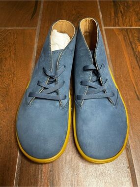 Vivobarefoot Soul Of Africa Addis Gobi Junior Indigo Leather Lace Up Shoes EU 38